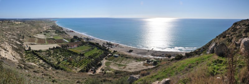 Panoramic view of the south coast of Cyprus