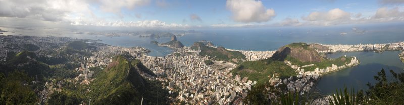 Panoramic view of Rio de Janeiro from Corcovado