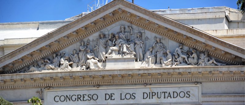 Pediment sculpture group, Congreso de los Diputados, Plaza de las Cortes