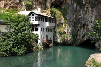Dervish Monastery (Tekija) built in 1520 at the source of the Buna River