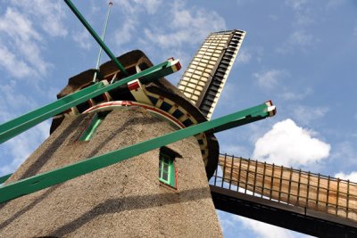 On the deck surrounding the top of the windmill De Kat, Zaanse Schans
