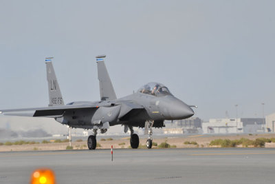 USAF F-15 taxiing for a demonstration flight