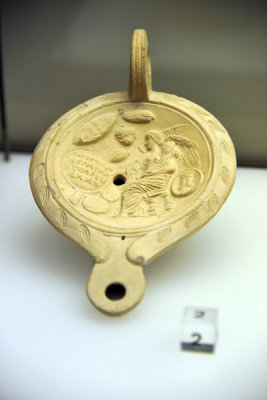 Oil lamp with New Years wishes