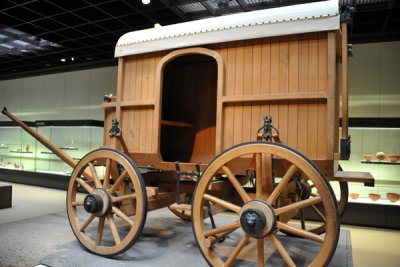 Reconstruction of a Roman traveling carriage