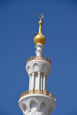 Top of a minaret, Sheikh Zayed Mosque