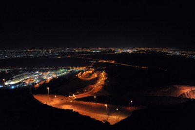 Jebel Habeet Road at night