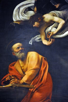 Caravaggio - The Inspiration of St. Matthew