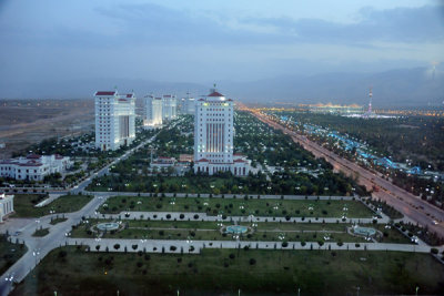 The lights of Ashgabat start to come on