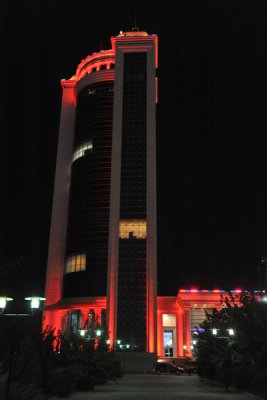 Peytagt Tower and Shopping Center in red