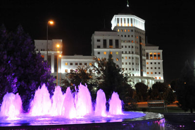 The southeast corner of Independence Park, Ashgabat