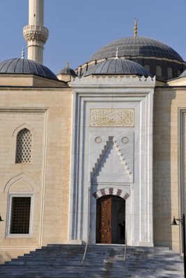 The marble entranceway to the Azadi Mosque