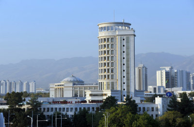 Central Ashgabat from the Grand Turkmen Hotel