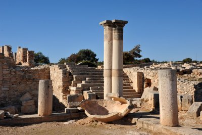 2 km west of Kourion, the Sanctuary of Apollo Ylatis was founded in the 8th C. BC