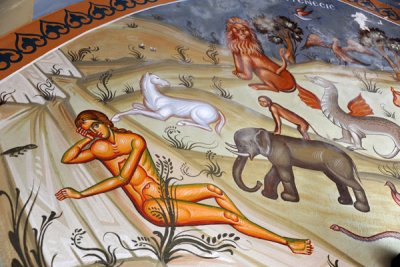 Kykkos Monastery Mural - Adam in the Garden of Eden