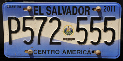 El Salvador License Plate - 2011