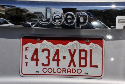 Red Colorado License Plate
