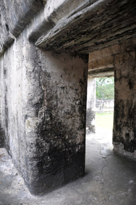 Where the corbel arch is not used, wooden beams support roofs and doorways
