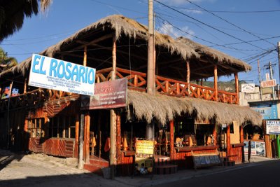El Rosario Bungalows and El Ajache Restaurant, a block inland from the lakeshore, Panajachel