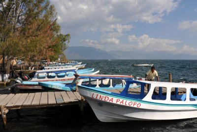 The public dock at Santa Cruz la Laguna, the first village west of Panajachel along the lakeshore