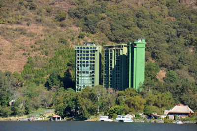 La Riviera de Atitln just to the west of Panajachel, the only highrises on Lake Atitlan