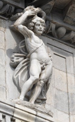 Sculpture - male nude, Como Cathedral