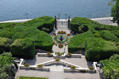 Lakeside terrace from the second floor balcony, Villa Carlotta