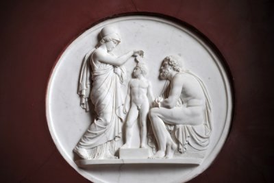 Minerva and Prometheus Creating the First Man (A343), 1840, modeled 1807-1808