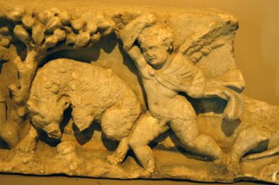 Small Roman-era frieze of Cupid (Eros) Ephesus Museum
