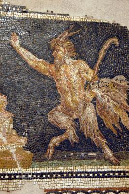 Mosaic detail of satyr