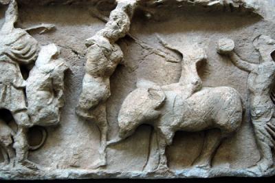 Original frieze fragments from the Temple of Hadrian