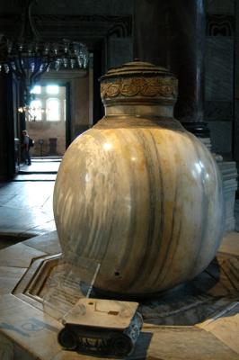 Hellenistic urn carved from a single block of marble from Pergamon