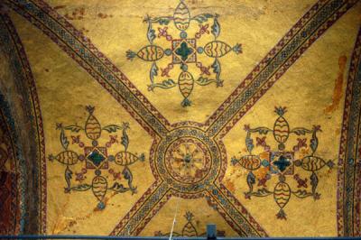 Mosaic ceiling of southern transept, Aya Sofya