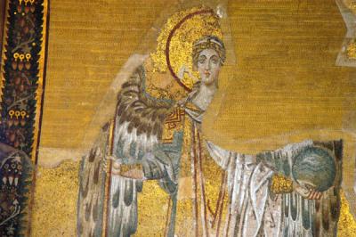 Mosaic of Archangel Gabriel from the upper gallery