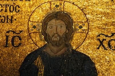 Detail of Christ Enthroned, 11th C.