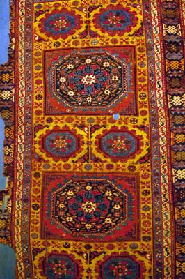Bergama Carpet, 17th C, from the Tomb of Sultan Aleaddin Keykubad, Konya