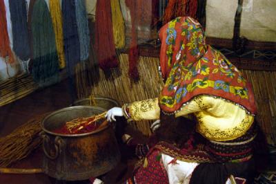 Interior of Anatolian black nomad tent