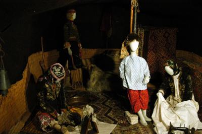 Interior of Anatolian black nomad tent