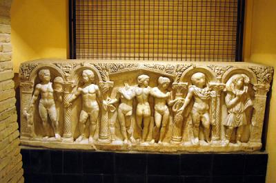 The Three Graces and the Four Seasons, Oued-Remel, 3rd C AD