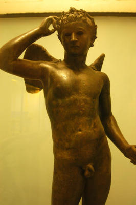 Bronze statue of Eros, which once held a bow, ca 125 BC