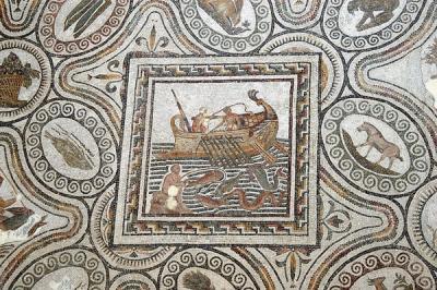 Detail from the Oceanus & Amphitrite mosaic