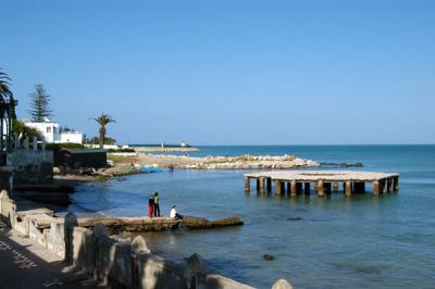 Ugly platform marring the Carthage seafront