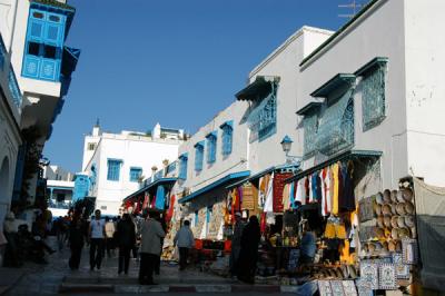 Commercial main street of Sidi Bou Said
