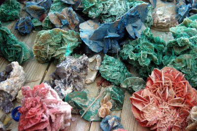 Other minerals for sale, most from deeper in the Sahara