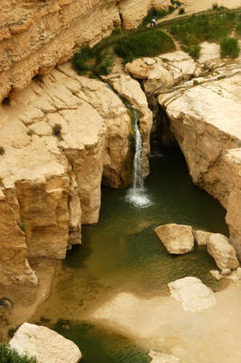 Desert waterfall, Tamerza