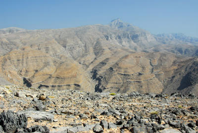 View from the summit of the Wadi Bih Road