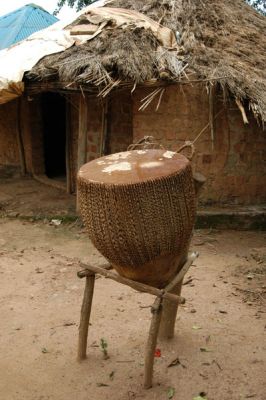 Ugandan drum at the Kasubi Tomb complex