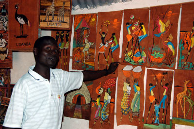 After the tour, the guide takes you to the shop to show you his artwork and that of the other guides