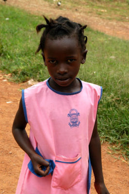 Ugandan girl in pink