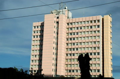 Pink apartment block, Dar es Salaam