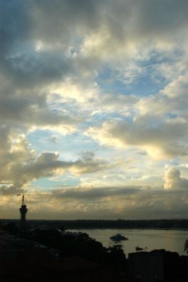 Evening sky, Dar es Salaam Harbor